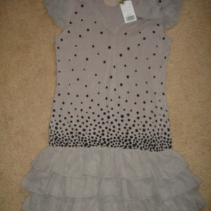 NWT Forever 21 Limited Edition Knit Dot dress with ruffle trim size is being swapped online for free