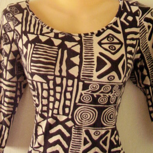 aztec print minidress m is being swapped online for free