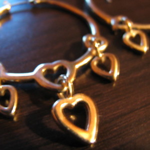 Gold Heart Hoop Earrings  is being swapped online for free