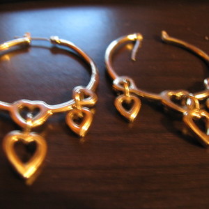 Gold Heart Hoop Earrings  is being swapped online for free