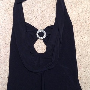 Black Jewel Halterneck Crop Top - Size UK 12. is being swapped online for free