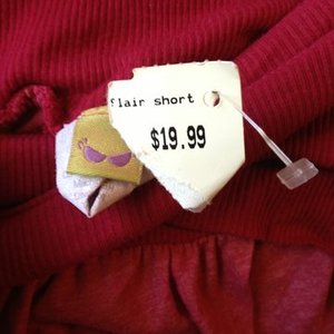 BNWT flare shorts L is being swapped online for free