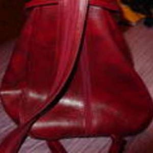 Red backpack style purse is being swapped online for free