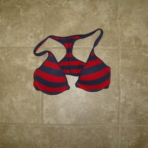 LEI Red and Navy Striped Bra sz. 36B is being swapped online for free
