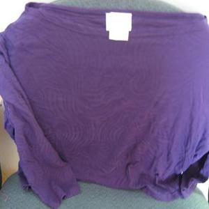 Purple top sz l is being swapped online for free