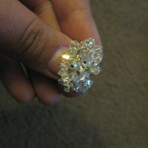 clear beaded adjustable ring is being swapped online for free