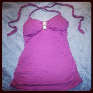 dark pink halter top m real cute!  is being swapped online for free