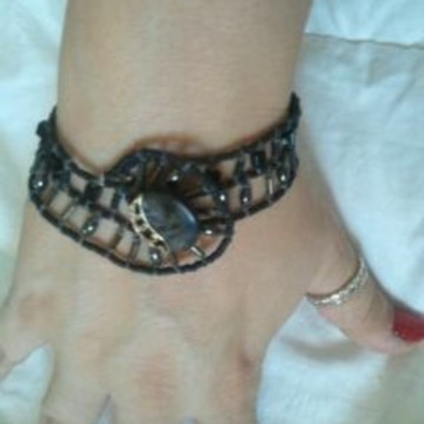 Handmade Black Beaded Bracelet is being swapped online for free