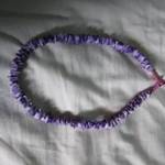 purple puka shell necklace is being swapped online for free
