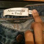 Abercrombie & Fitch Boot Cut, Destroyed Light Jeans is being swapped online for free