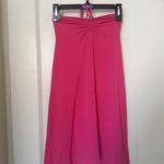Hollister deep pink halter asymmetical dress XS is being swapped online for free
