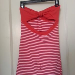 Red orange bow back dress S is being swapped online for free