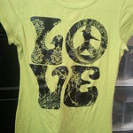lime green love shirt is being swapped online for free
