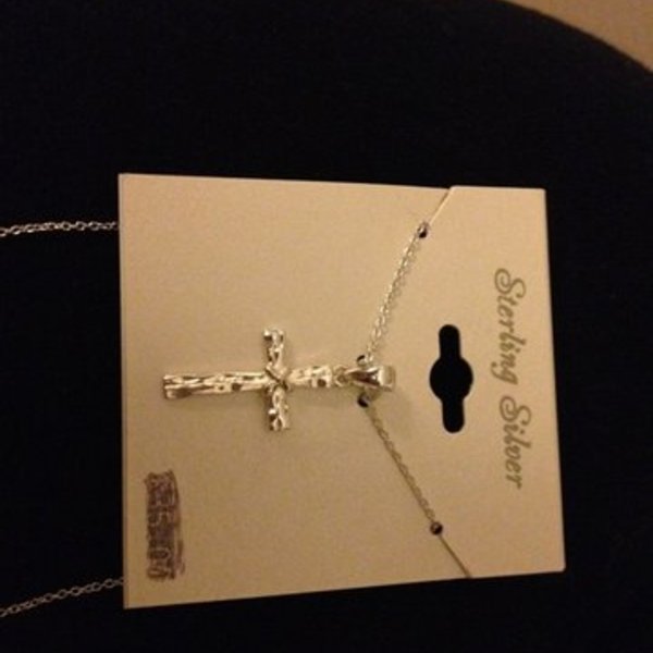 Brand New Sterling Silver Cross Necklace is being swapped online for free