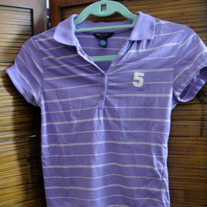 purple and white striped american eagle top is being swapped online for free