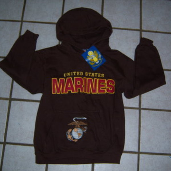 NEW brown MARINES sweatshirt is being swapped online for free