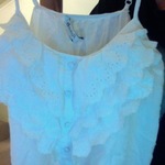 White ruffle top -F21 is being swapped online for free