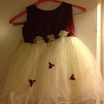 Maroon and Cream Flower girl Dress is being swapped online for free