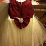 Maroon and Cream Flower girl Dress is being swapped online for free