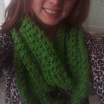 Custom crocheted infinity scarf is being swapped online for free
