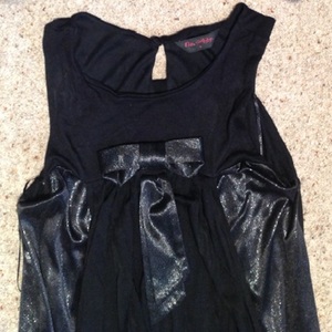 Miss Selfridge Black Glitter Shift Dress - size 6.  is being swapped online for free