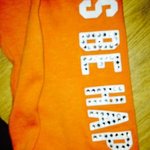 Victoria secrets tracksuit bottoms orange 10/12 uk or m is being swapped online for free