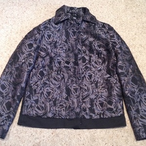 ASOS Floral Jacquard Bomber Jacket - Size UK 6, purple/ black.  is being swapped online for free
