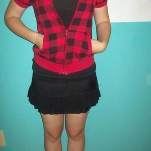 red plaid hoodie is being swapped online for free