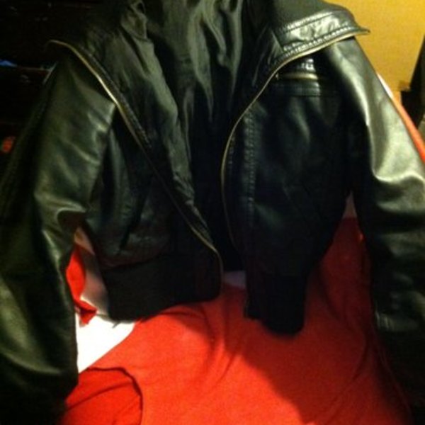 FAUX LEATHER BOMBER JACKET is being swapped online for free