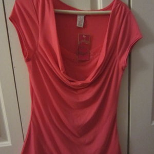 NWT Coral Cowl Neck Shirt is being swapped online for free