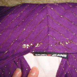 CL - DKNY Purple golden stripe crop top  is being swapped online for free