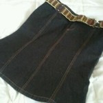NWT Jean Skirt 7/8 is being swapped online for free