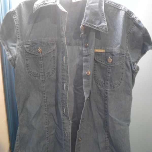 Denim blouse- M is being swapped online for free