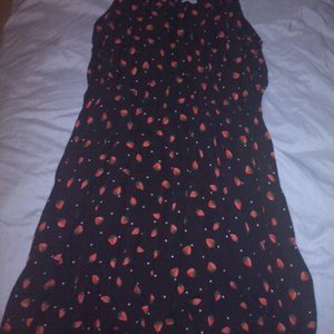 Black Dress with strawberries is being swapped online for free