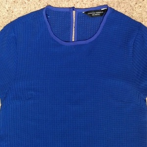 Dorothy Perkins Cobalt Blue Blouse - UK Size 6, check pattern. is being swapped online for free