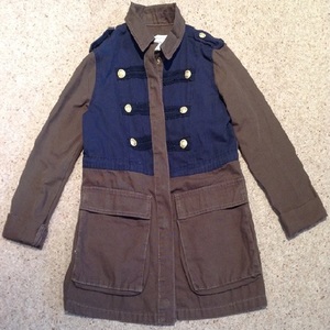 River Island Khaki Military Parka - size 6, green and blue.  is being swapped online for free