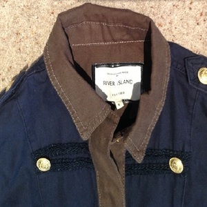 River Island Khaki Military Parka - size 6, green and blue.  is being swapped online for free
