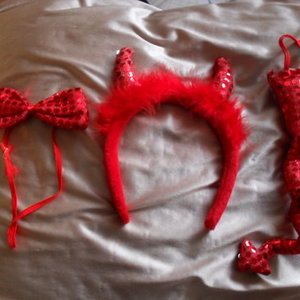 Devil costume pieces very shinyyy is being swapped online for free