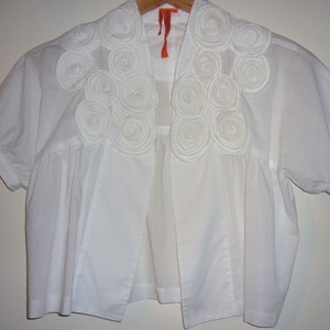 BCBG rosette bolero/jacket, sz XS is being swapped online for free