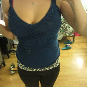 Blue bebe top is being swapped online for free