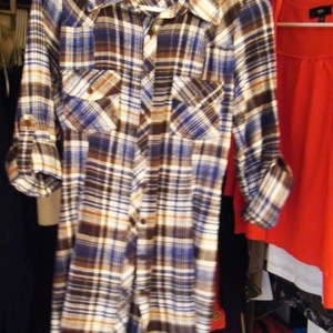 traded- Flannel Plaid Tunic/Dress - M is being swapped online for free