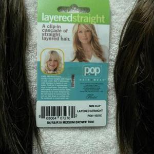 POP put on pieces miniclip hair extensions is being swapped online for free