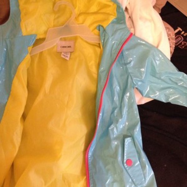 children's blue raincoat is being swapped online for free