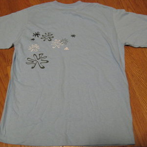 freebie: nwt Adidas blue shirt L (girls) is being swapped online for free