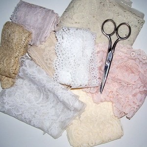 Lot of vintage lace *perfect for sewing projects is being swapped online for free
