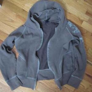 Alloy Fame Brown Zip-Up Hoodie Size M is being swapped online for free