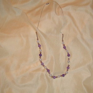 Silver Lavender & White pearl Necklace is being swapped online for free