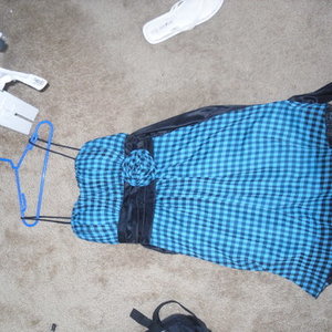 Black & Blue Plaid Formal Dress CUTE! is being swapped online for free
