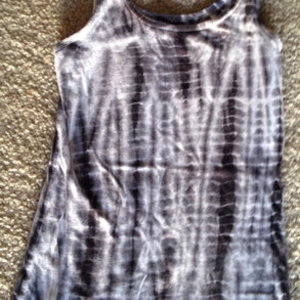 b/w Tye dye Tank is being swapped online for free