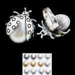 Silver Ladybug with fake Pearl RING adjustable size is being swapped online for free